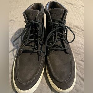 Polo Ralph Lauren Calf suede shoes‎ men’s size 10D gray EUC